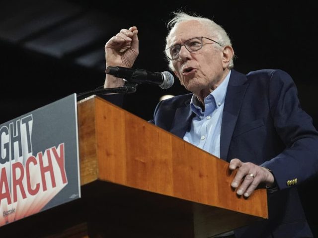 Watch: Bernie Sanders reacts to Trump’s Iran strikes in real time at ‘Fighting Oligarchy’ rally