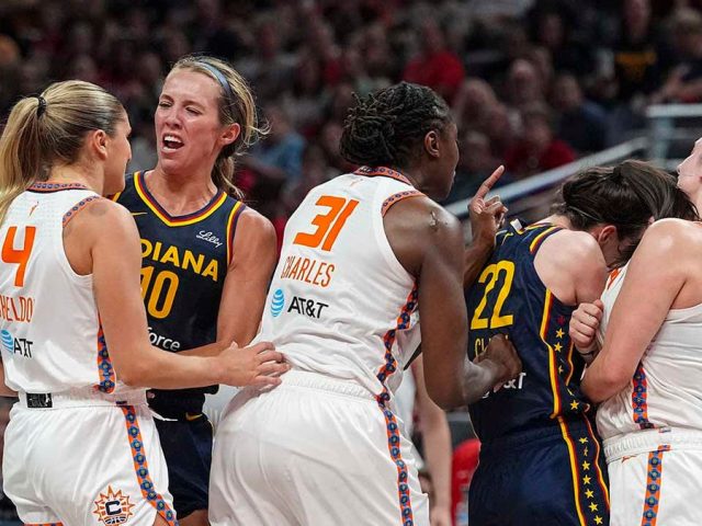 Fever coach rips WNBA officials after Caitlin Clark involved in scuffle with Sun players