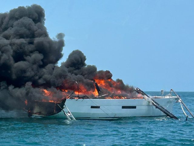 Boat catches fire near Cape Canaveral, passengers saved