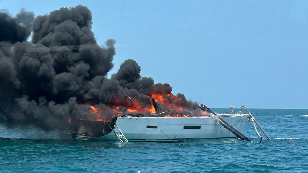 Boat catches fire near Cape Canaveral, passengers saved  at george magazine