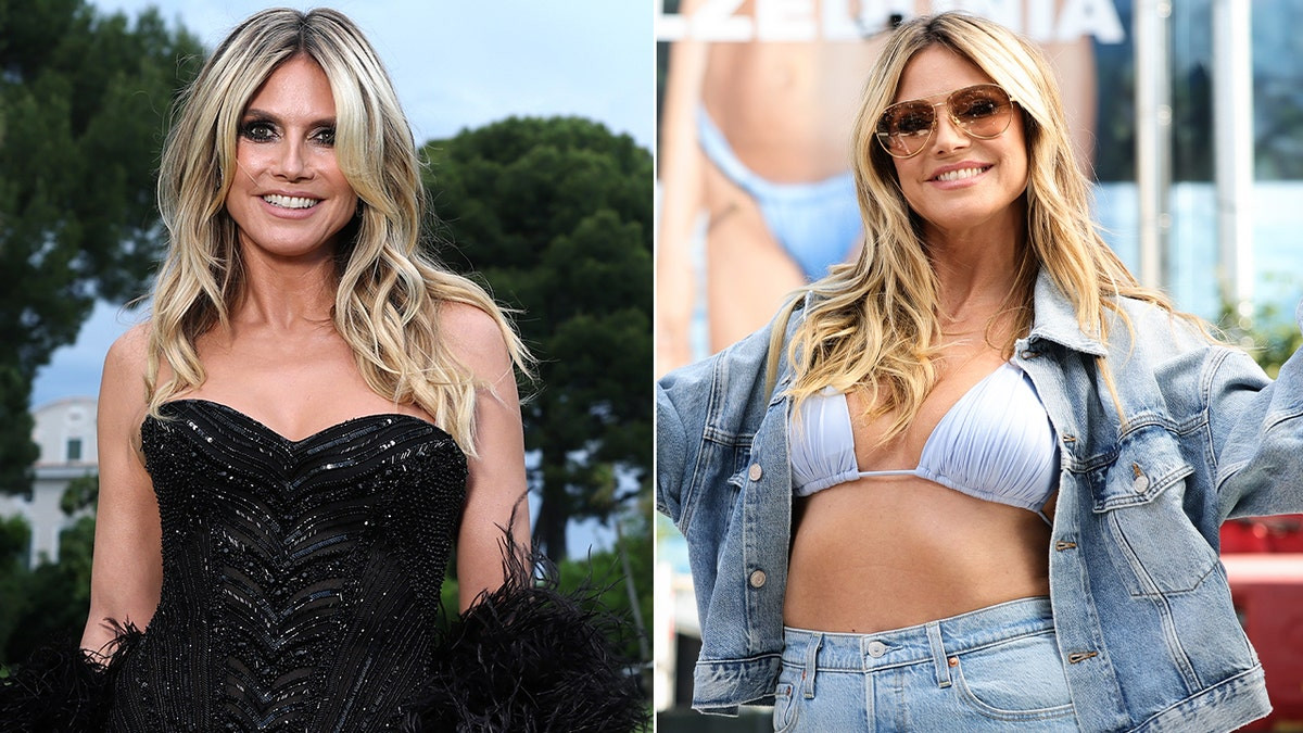Heidi Klum flaunts physique in bikini top during billboard unveiling  at george magazine
