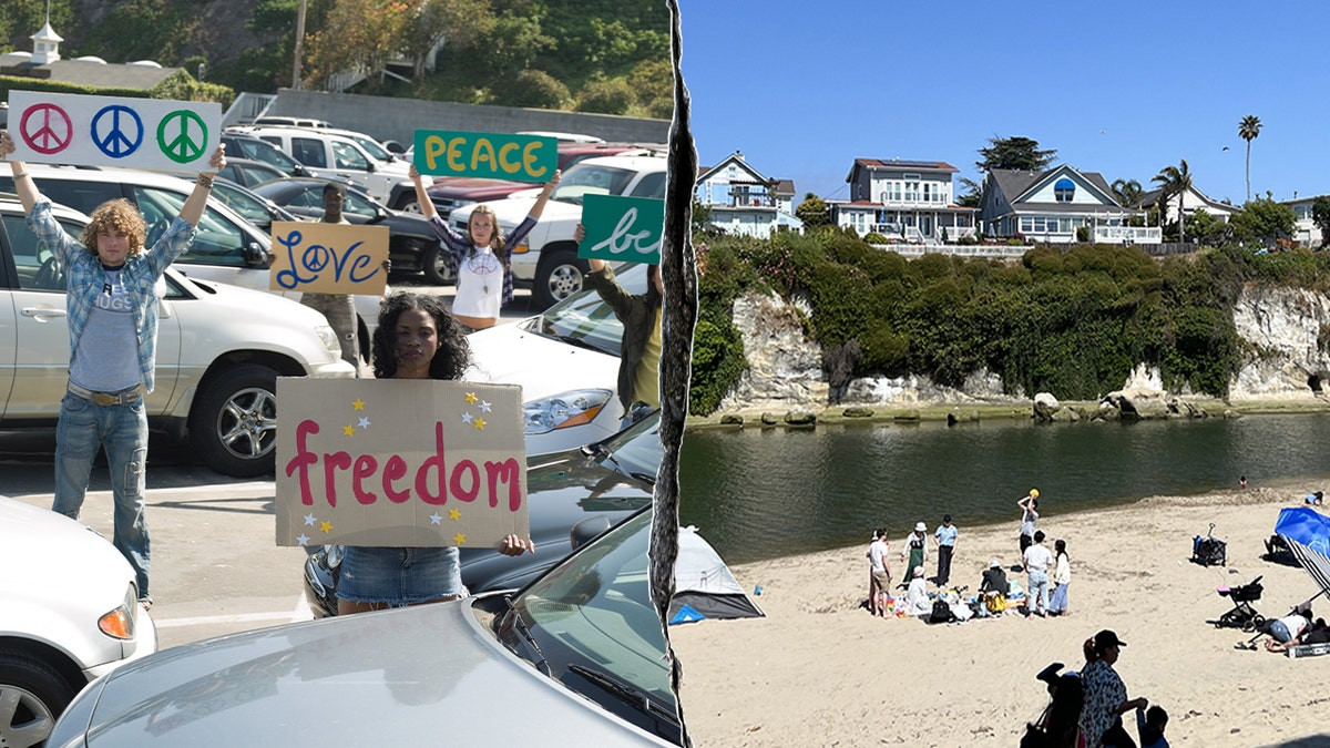 California beach ‘Resist!’ protest pushes ‘kindness’ while calling to ‘86 47’ in anti-Trump message  at george magazine