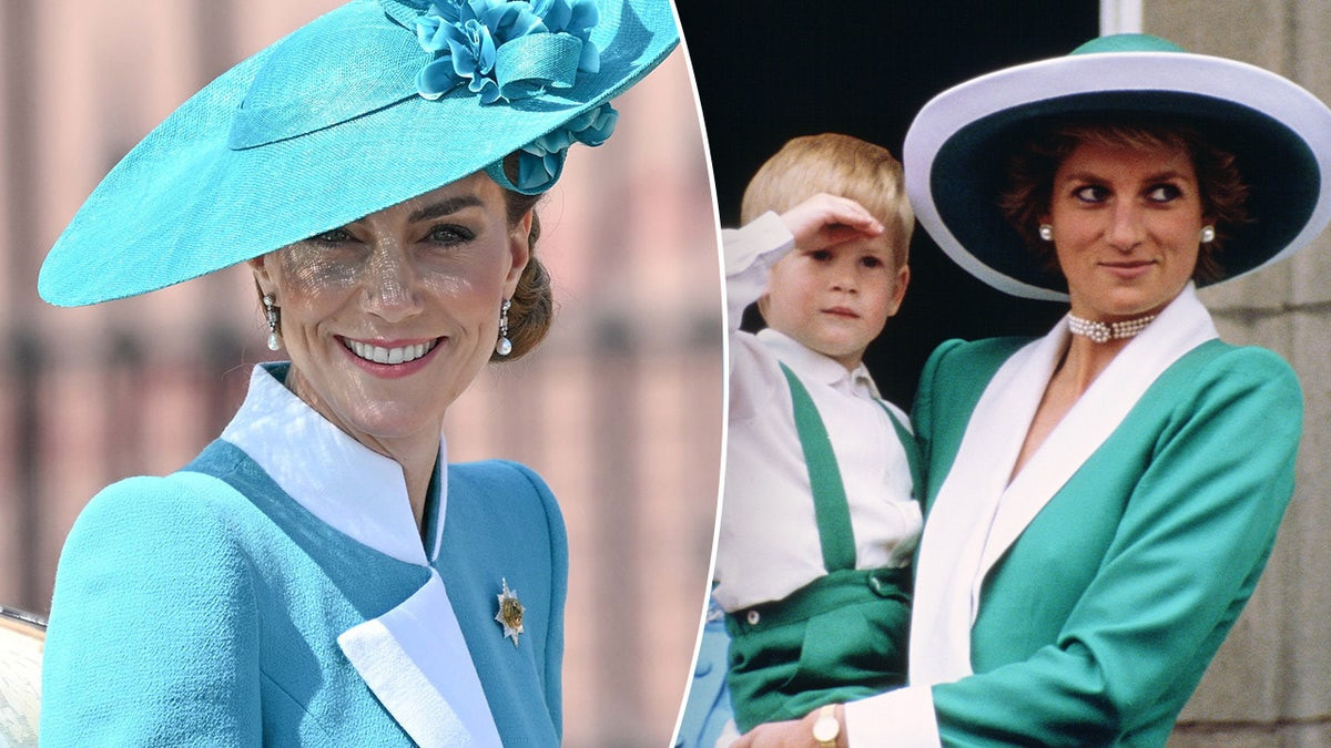 Kate Middleton channels Princess Diana in striking blue outfit at Trooping the Colour  at george magazine
