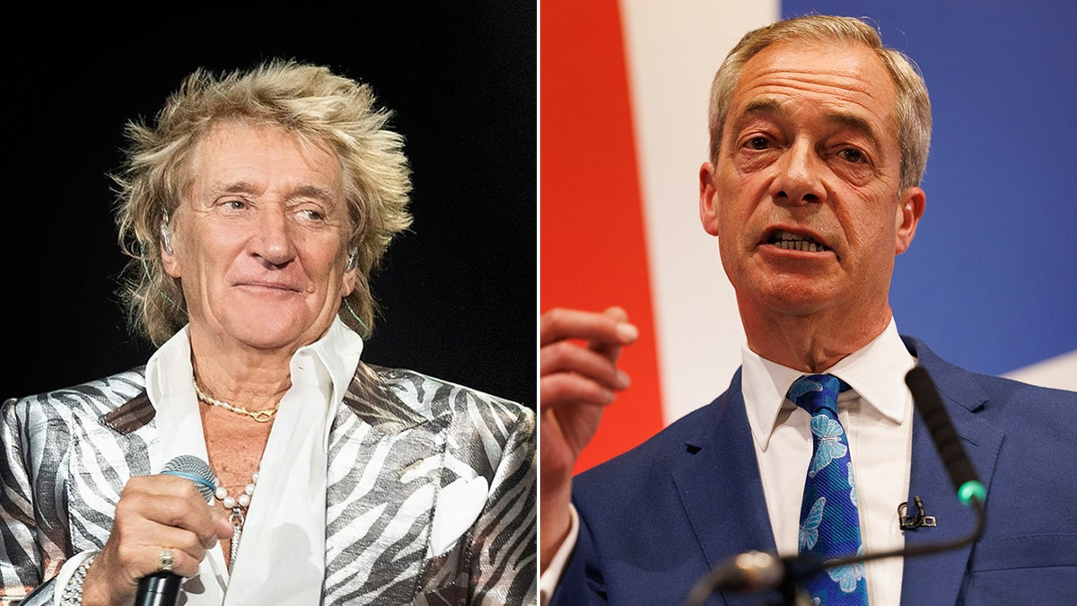 Rod Stewart says he backs Brexit leader Nigel Farage in wide-ranging political discussion  at george magazine