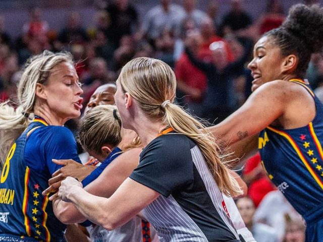 Fever’s Sophie Cunningham receives praise for having Caitlin Clark’s back in wild game vs Sun