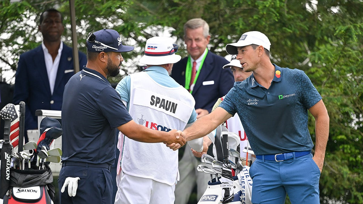 JJ Spaun jokes that he owes Viktor Hovland a 'nice bottle of wine' for help on US Open-winning putt  at george magazine