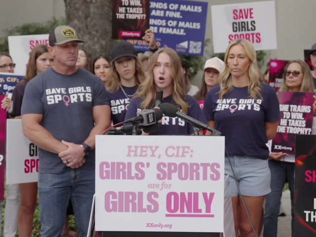 ‘Save Girls Sports’ rally rocks California sports league meeting amid state’s trans athlete battle vs Trump