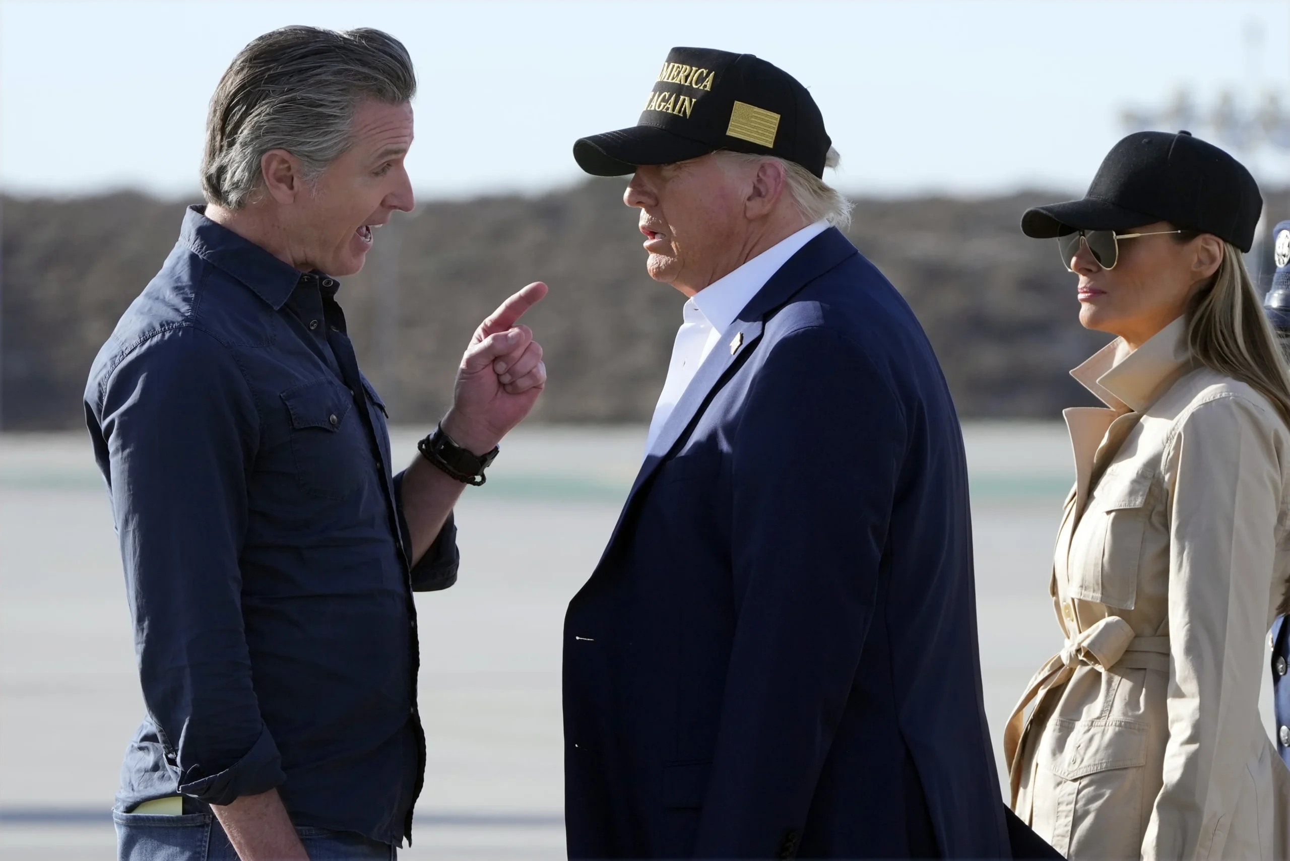 Trump relishes fight with Newsom over LA riots  at george magazine