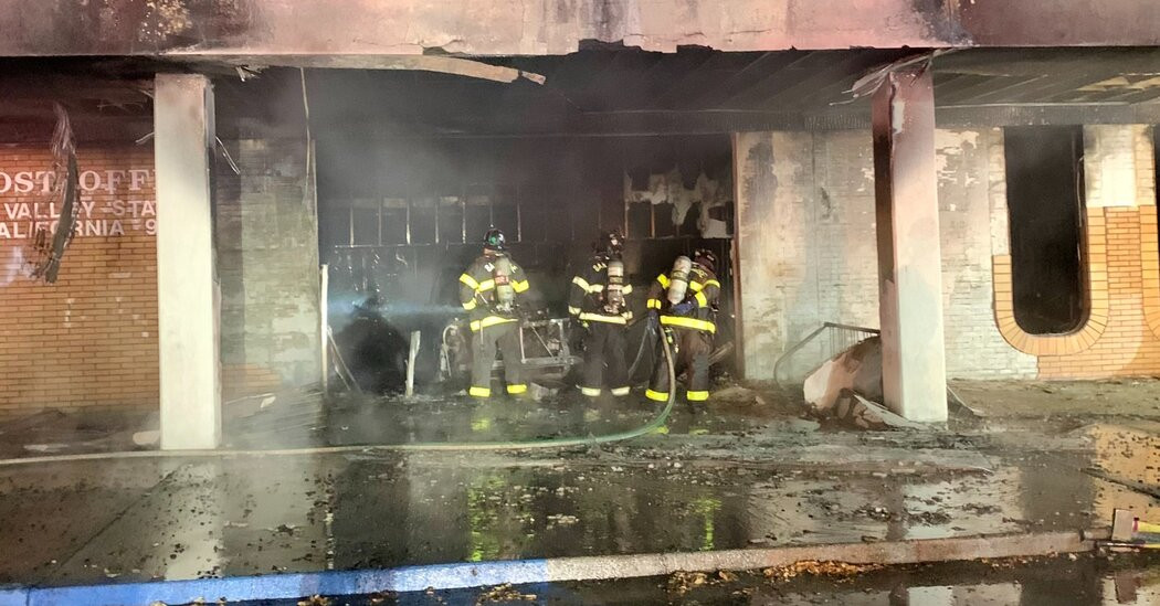 Driver Crashes Into San Jose Post Office, Igniting Fire  at george magazine