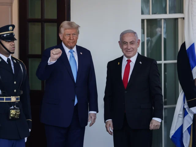 Protests begin in DC ahead of Netanyahu meeting with Trump