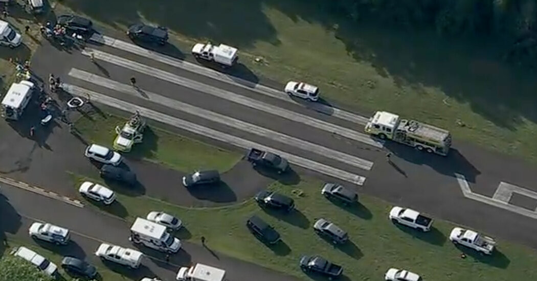 Skydiving Plane With 15 Aboard Crashes on Takeoff in New Jersey  at george magazine