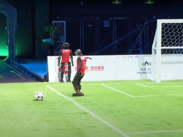 Autonomous humanoid robot soccer debuts in China