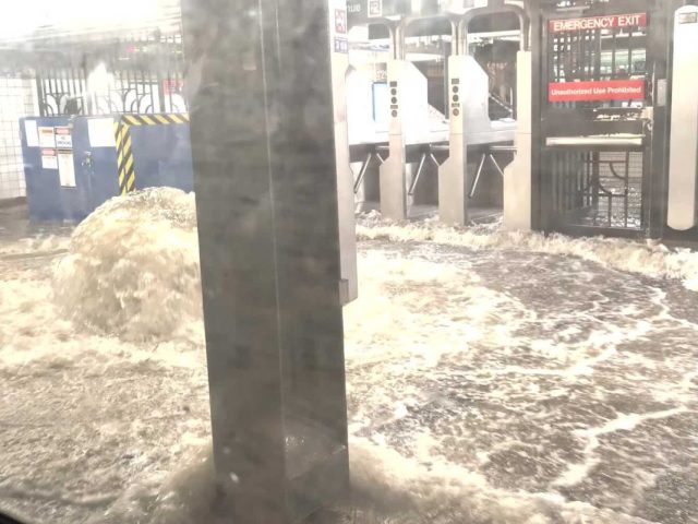 Flash Floods Fill N.Y.C. Subway Station