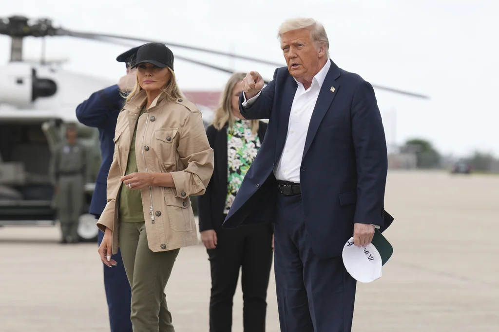 Trump promises to rebuild, lashes out at ‘evil’ reporter during Texas visit  at george magazine