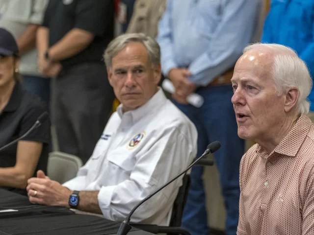 Cornyn and Paxton put bitter primary aside for Texas flood visit with Trump