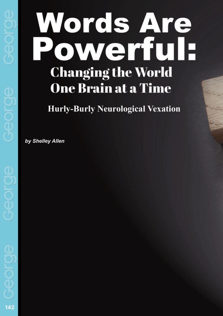 Hurly-Burly Neurological Vexation  at george magazine