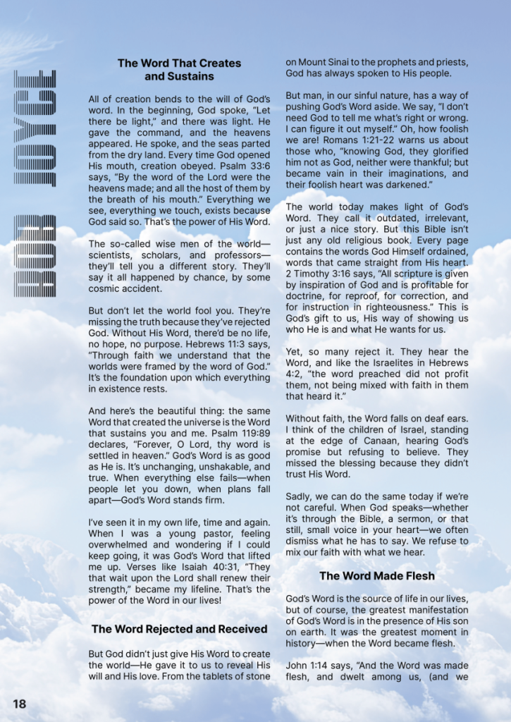 The Power and Promise of God’s Word  at george magazine