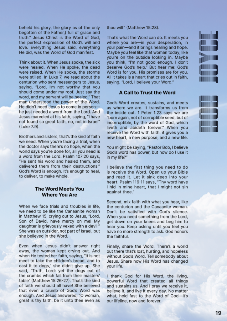 The Power and Promise of God’s Word  at george magazine