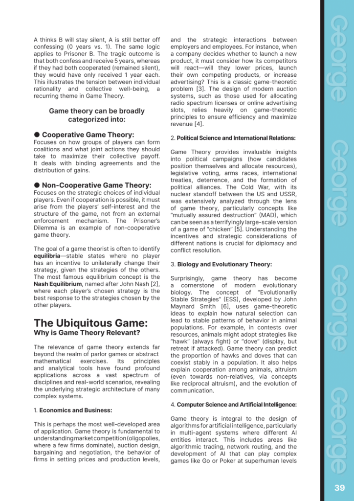 What is GAME THEORY?  at george magazine