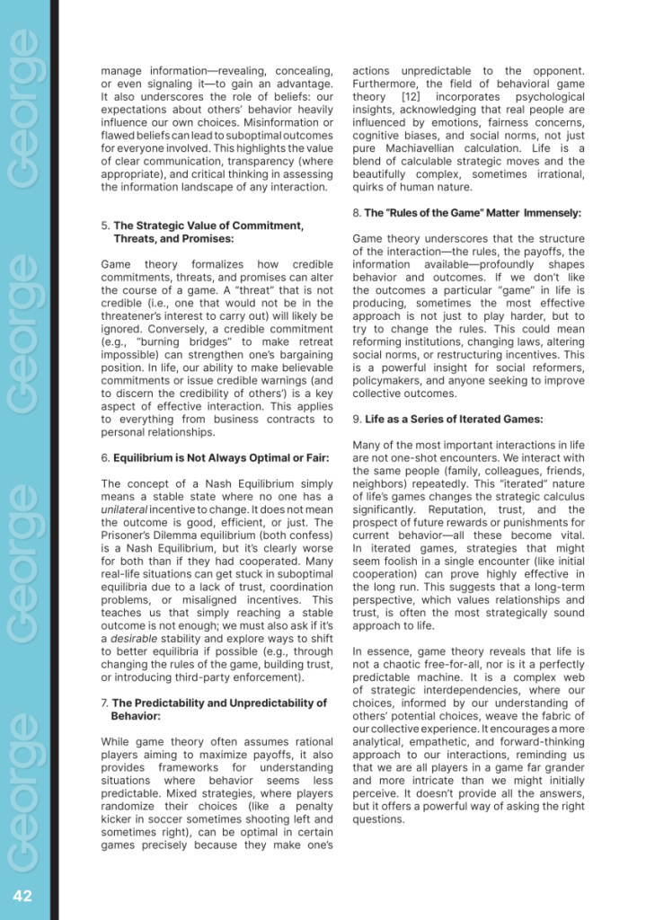 What is GAME THEORY?  at george magazine