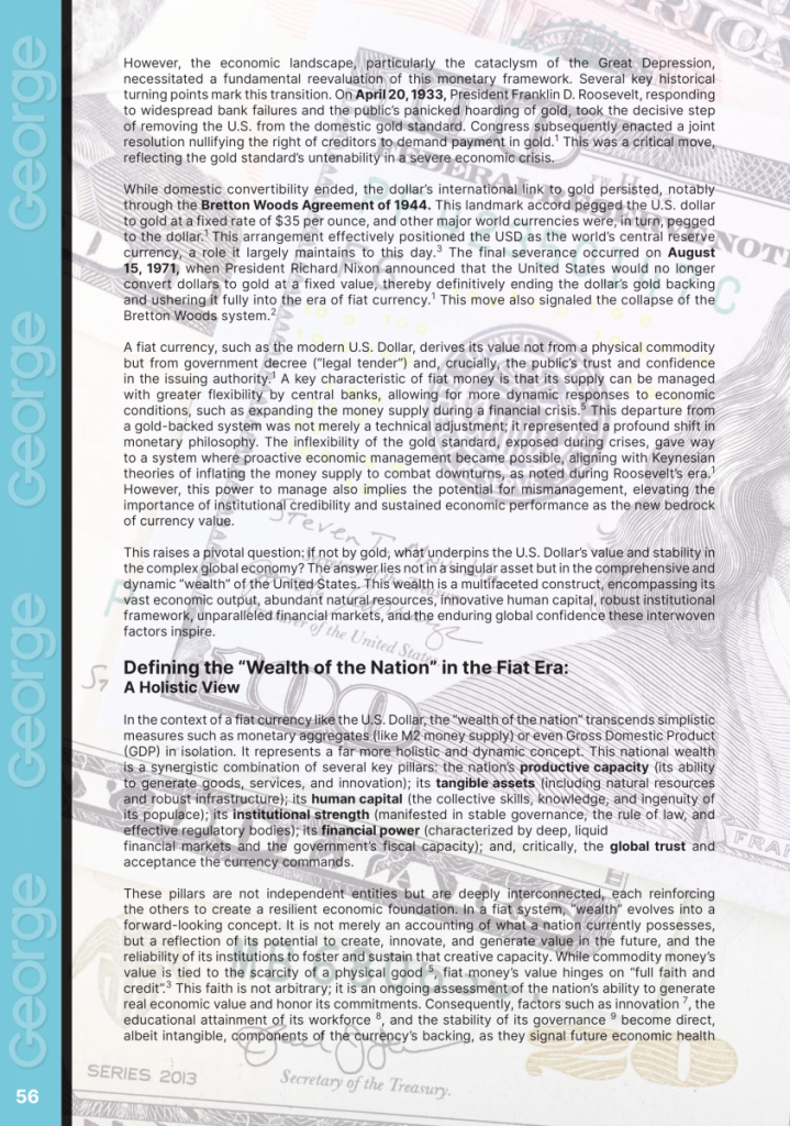 America’s Wealth Backs the Fiat U.S. Dollar  at george magazine