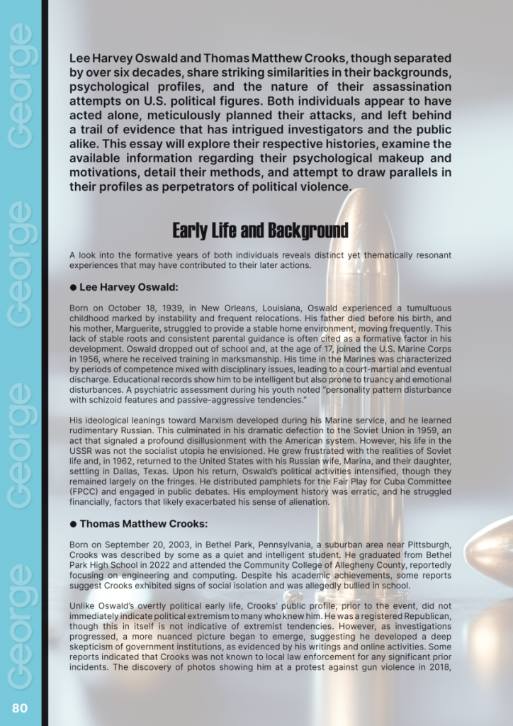 Thomas Matthew Crooks and Lee Harvey Oswald: A Comparative Analysis  at george magazine