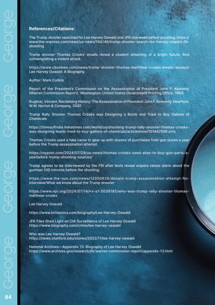 Thomas Matthew Crooks and Lee Harvey Oswald: A Comparative Analysis  at george magazine