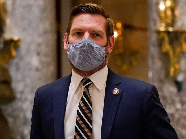 Eric Swalwell claims ICE agents are running around ‘like masked bank robbers terrorizing women’
