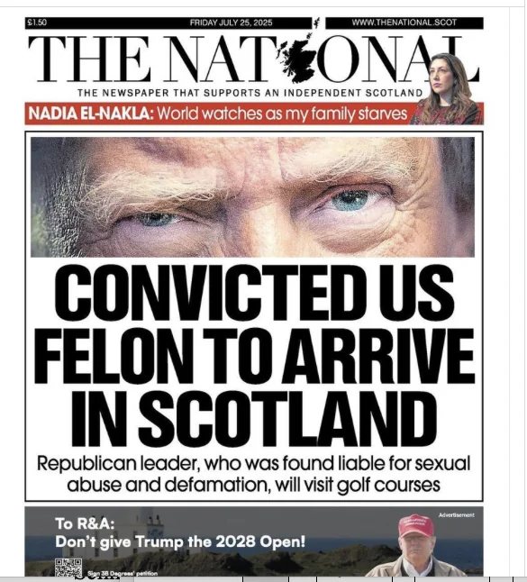 Trump tries to move on from Epstein files drama with Scotland trip  at george magazine