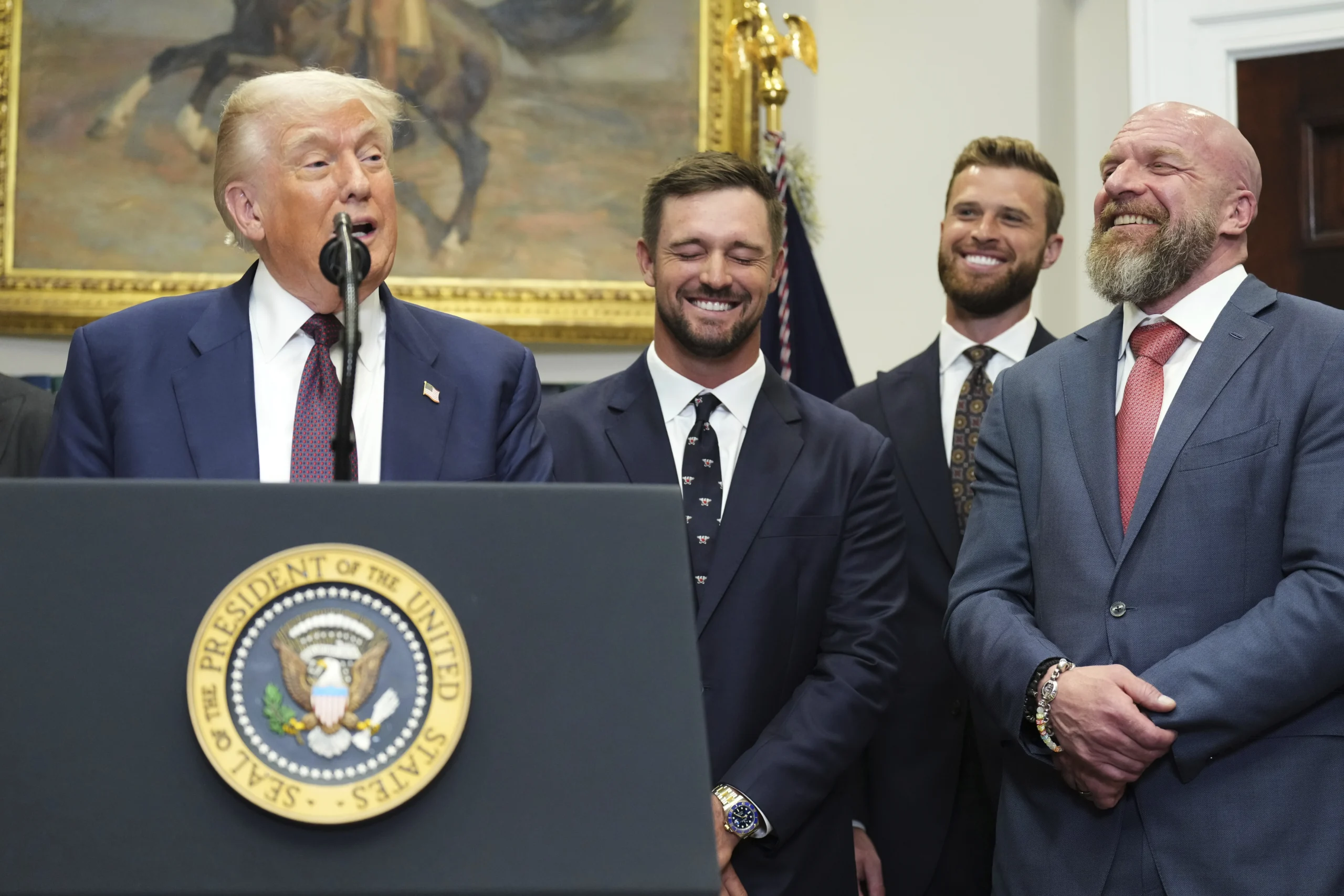 Trump brings back presidential fitness test in schools, backed by sports stars  at george magazine