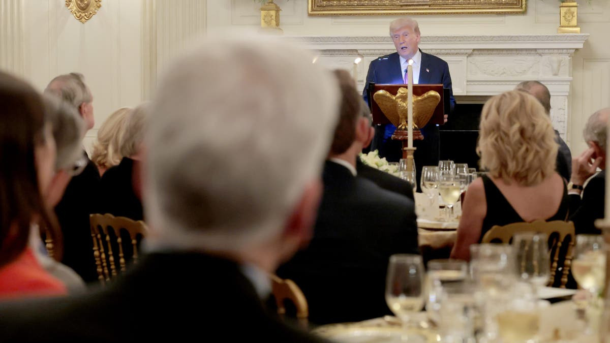 Trump says 10 hostages will be returning from Gaza 'very shortly' during White House dinner with allies  at george magazine