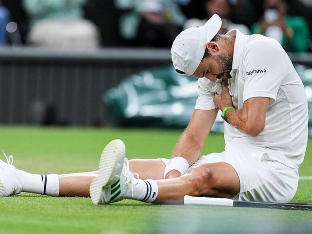Grigor Dimitrov’s promising Wimbledon upset bid against Jannik Sinner ends in heartbreaking injury retirement