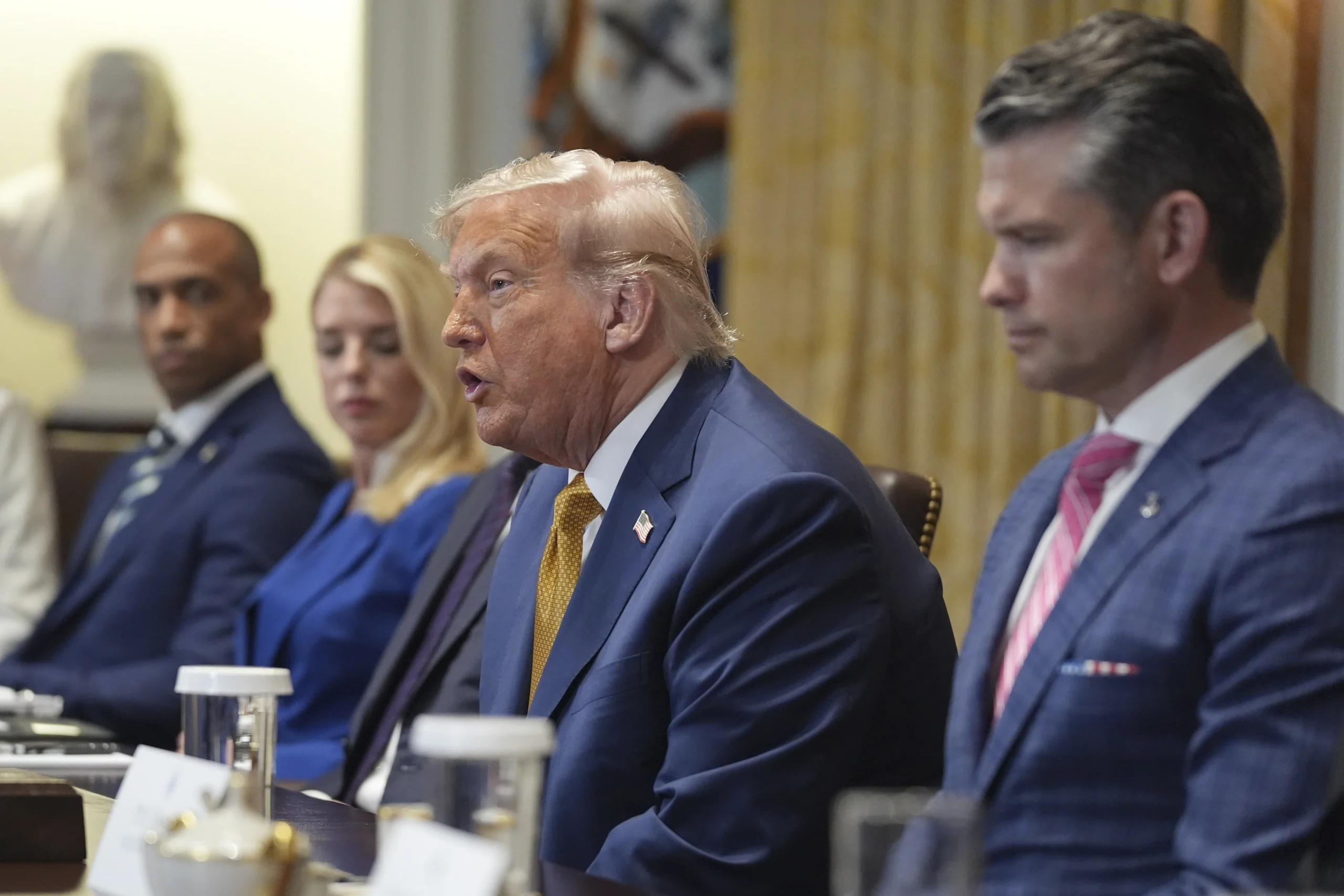 Trump bristles at Jeffrey Epstein question as Bondi responds to ‘missing’ surveillance  at george magazine