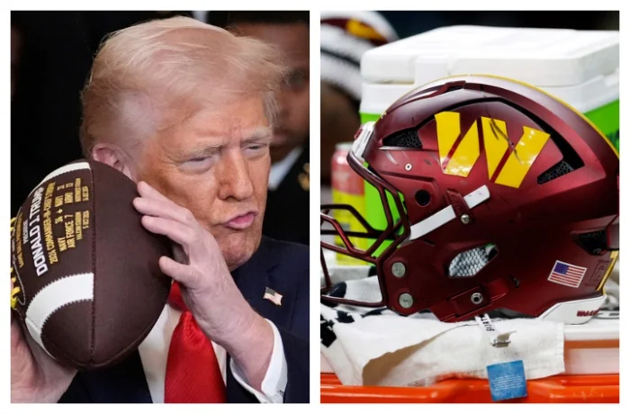 Trump threatens to block Commanders DC move if team doesn’t change name to Redskins  at george magazine