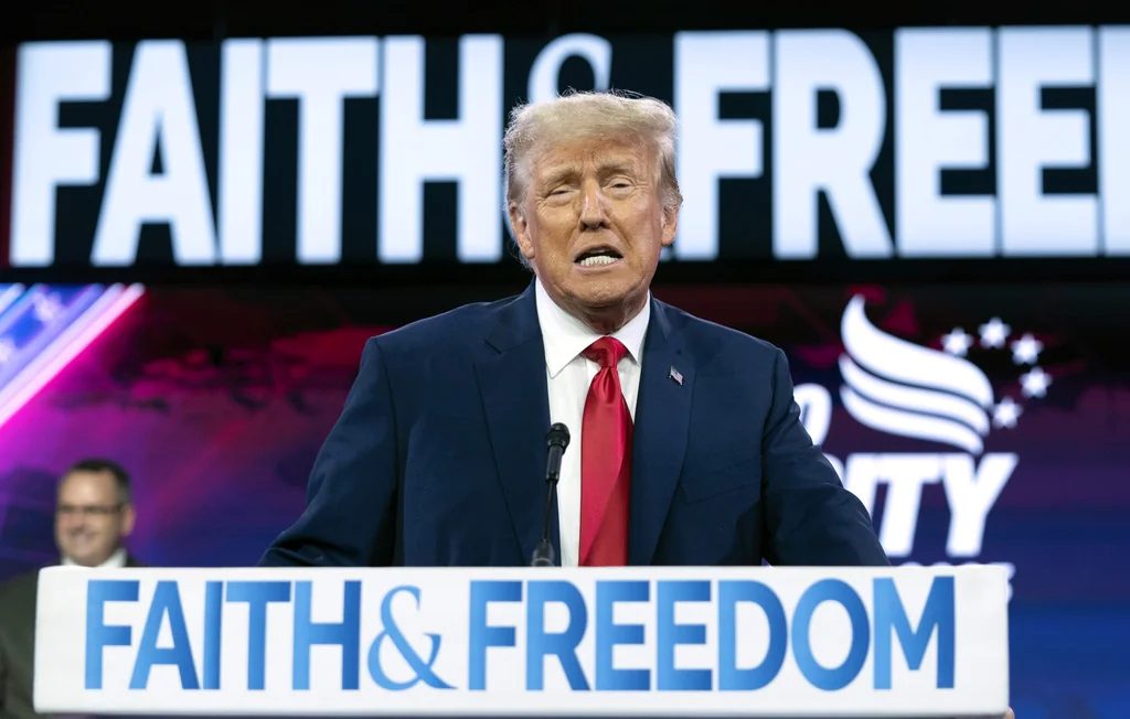 WATCH LIVE: Trump attends White House Faith Office luncheon  at george magazine