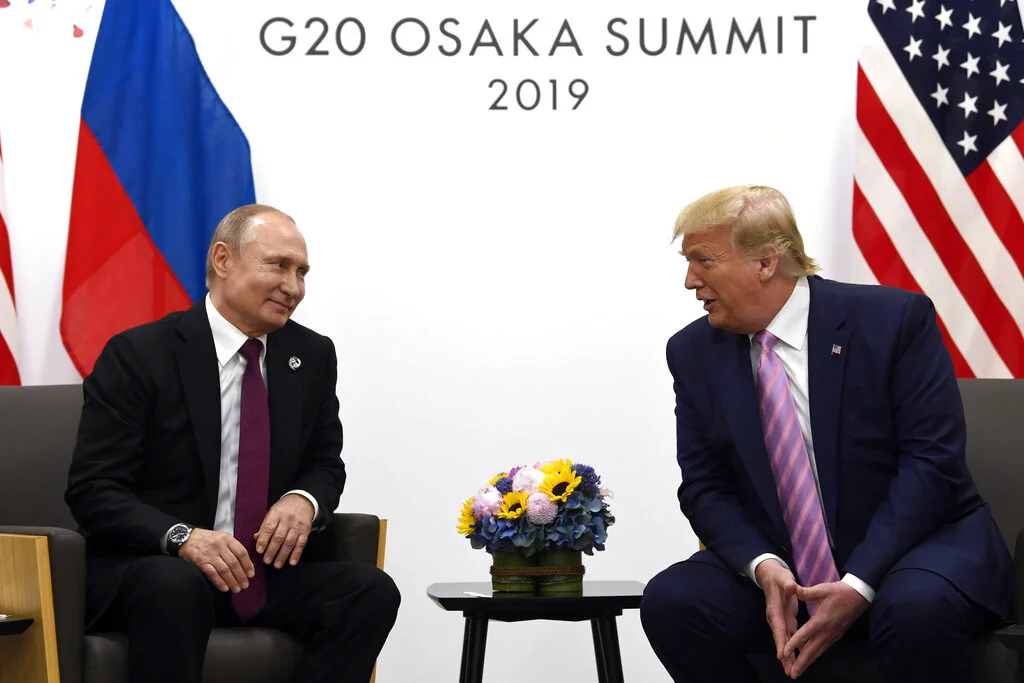 Trump says US won’t do business with Russia ‘until we get the war settled’  at george magazine