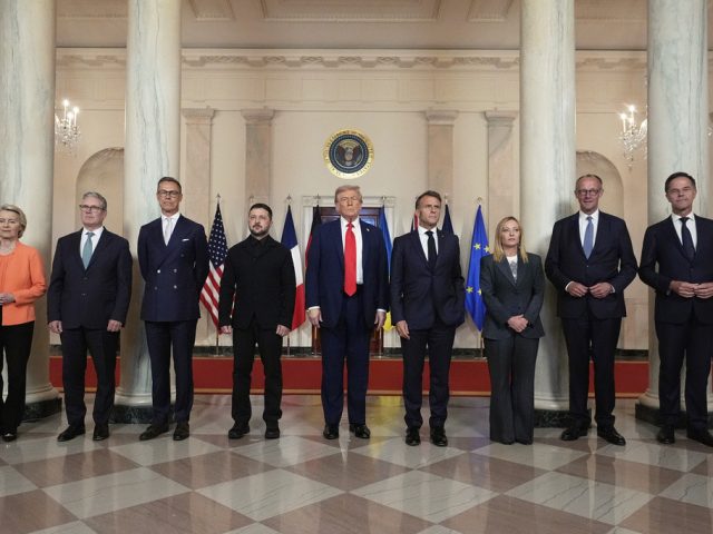 Trump and European leaders put on united front despite cracks over Ukraine war resolution