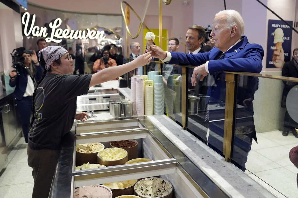 Ice cream man: Biden turns heads with trio of dessert stops  at george magazine