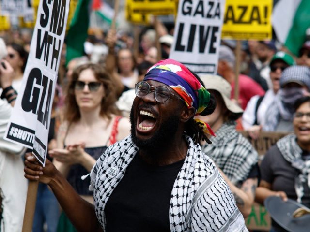 Thousands storm Manhattan calling for ‘global intifada,’ a phrase with a pending violence designation