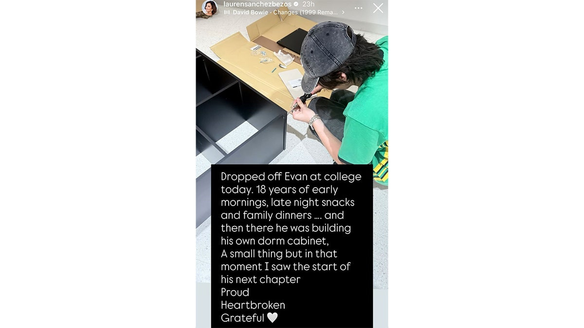 Lauren Sánchez Bezos gets emotional dropping son off at college dorm  at george magazine