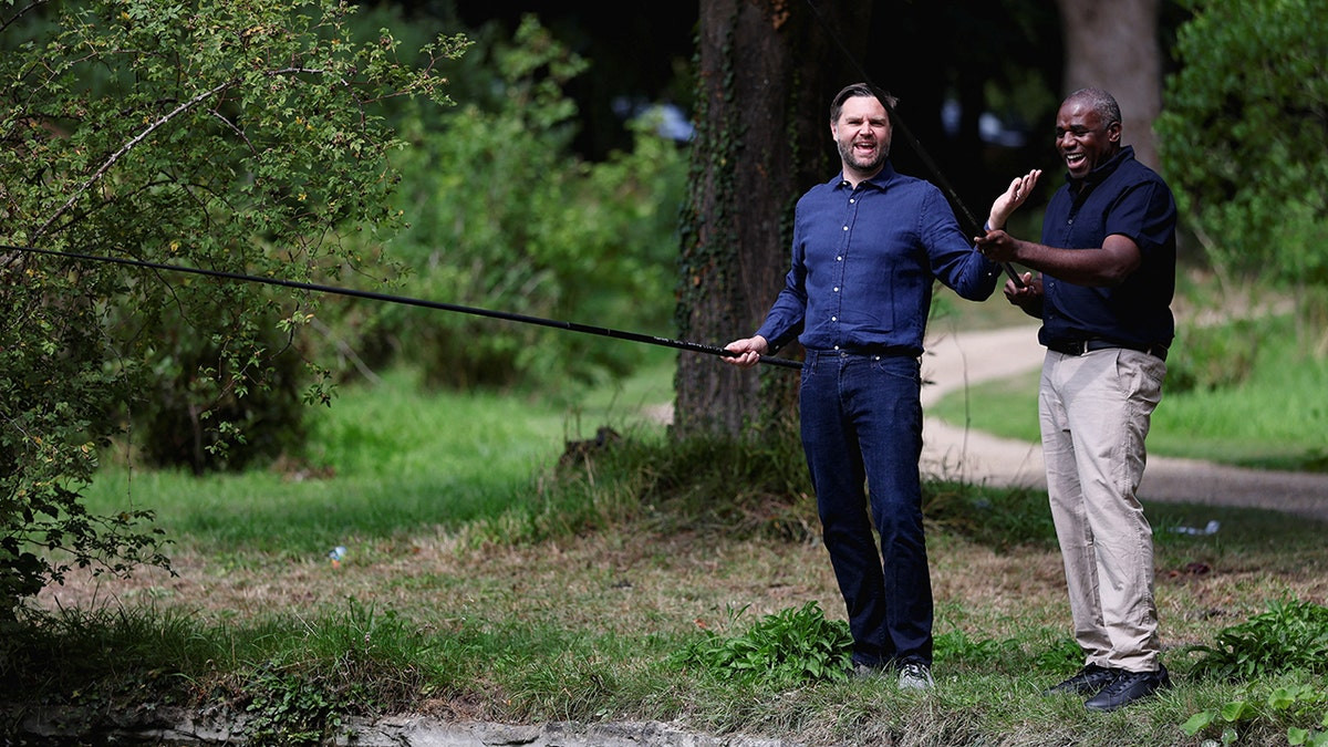 DNC rips JD Vance for fishing with British foreign secretary in latest bizarre attack; Republicans hit back  at george magazine