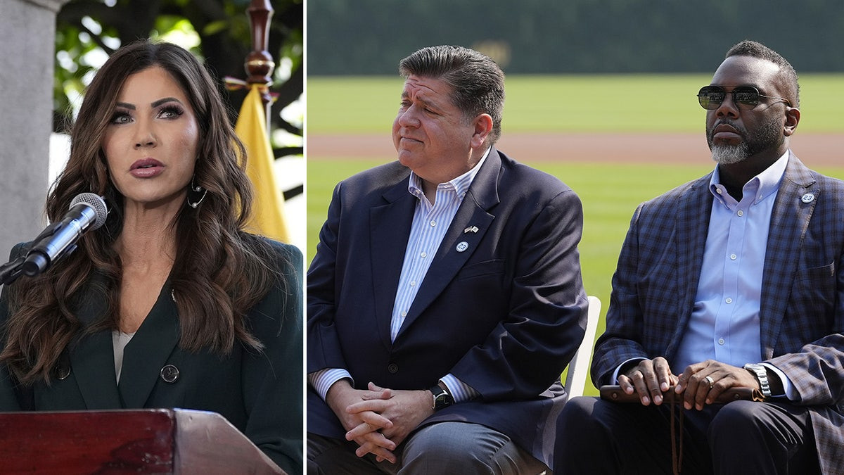 Noem, in Illinois, calls out Gov. Pritzker, Chicago's mayor over their handling of criminal illegal immigrants  at george magazine