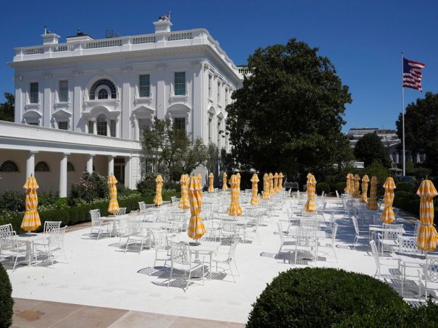 Trump rages against subcontractors who damaged new Rose Garden surface