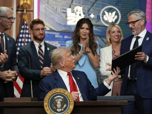Trump appoints himself head of LA Olympics task force, mulls sending military into games for ‘safety’