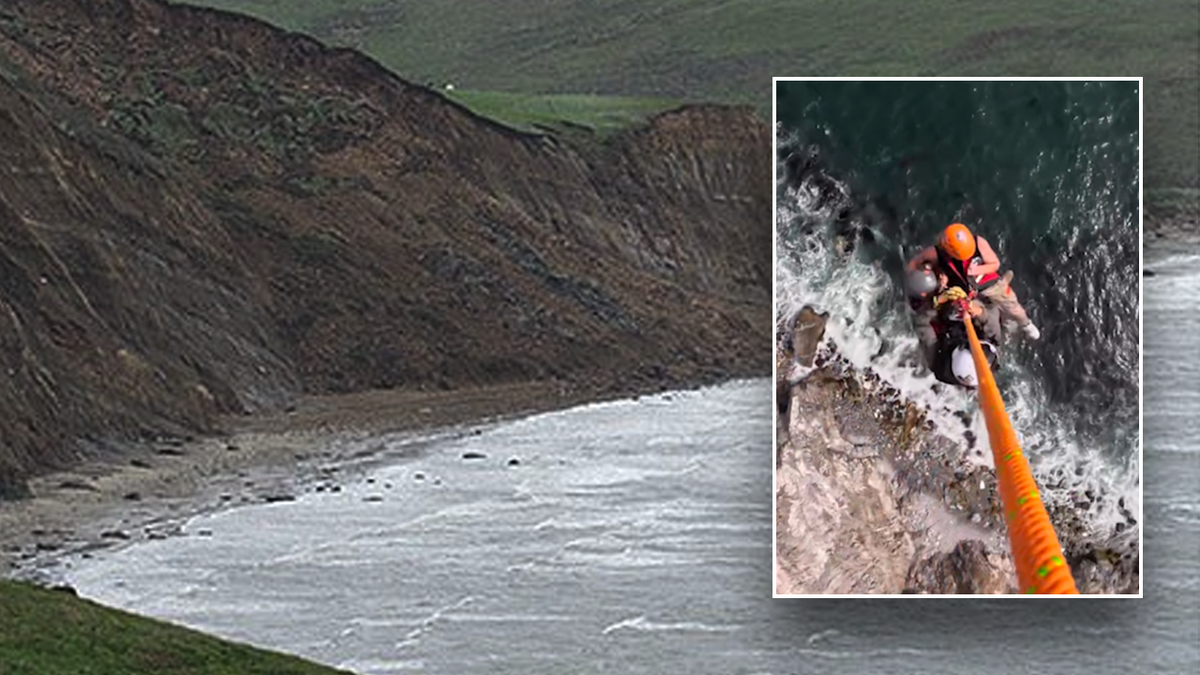 Hikers rescued by helicopter from remote beach after rising tides cut off their only way out  at george magazine