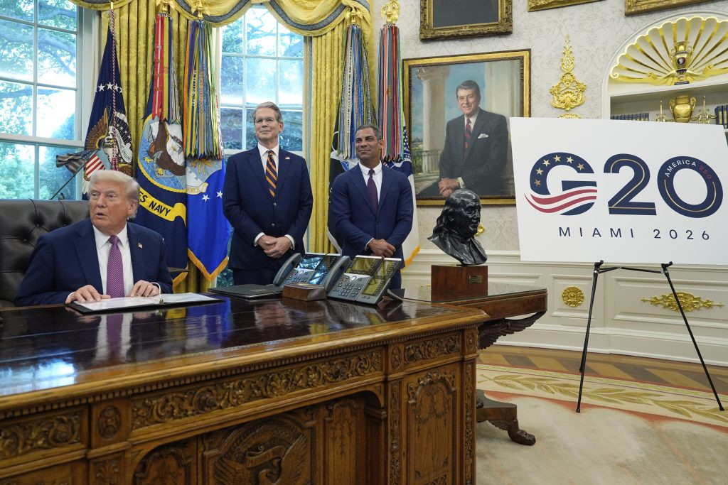 Trump confirms his Miami golf resort will host G20 leaders after G7 flap  at george magazine