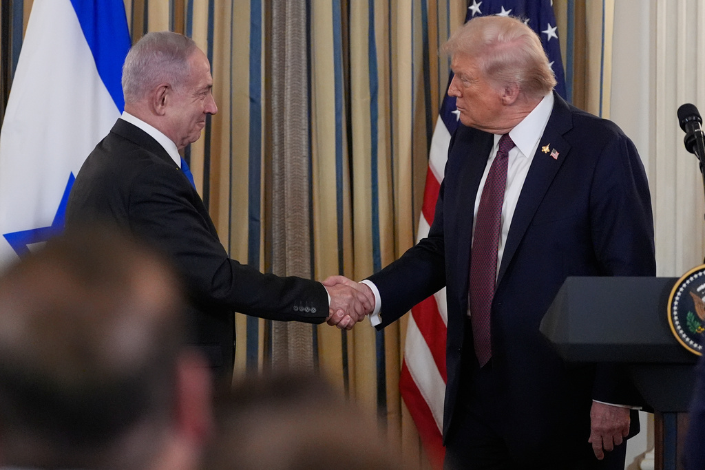 Trump touts Gaza peace plan as Netanyahu warns Hamas it can be done the ‘easy’ or ‘hard’ way  at george magazine