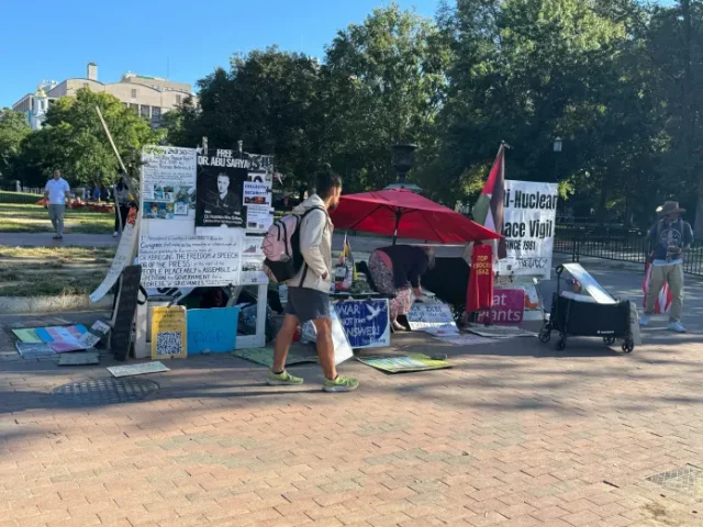 Trump ordered White House peace vigil to come down. It’s still there