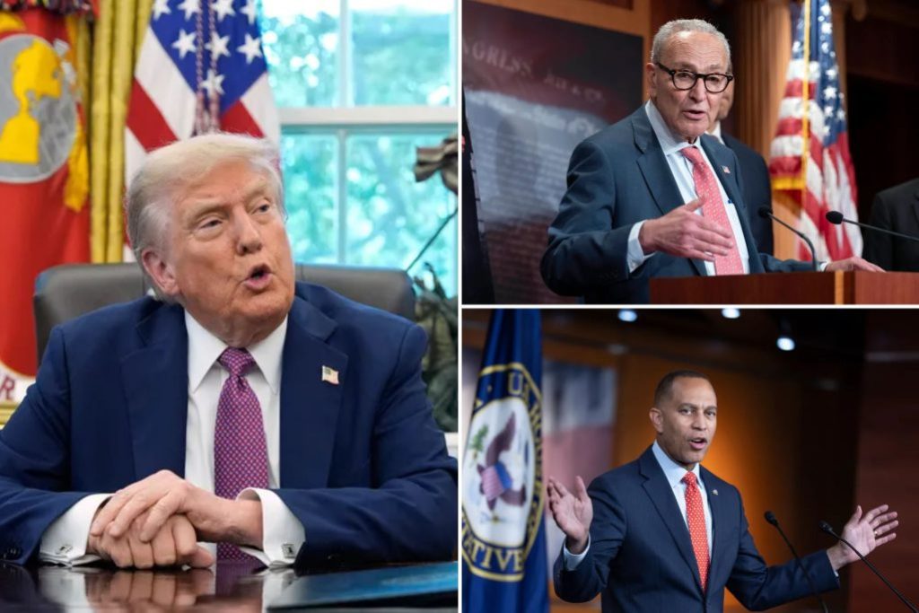 Schumer and Jeffries demand meeting with Trump as shutdown looms  at george magazine