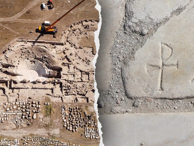 2,000-year-old Roman hall plus Christian symbols unearthed in biblical city from Book of Revelation